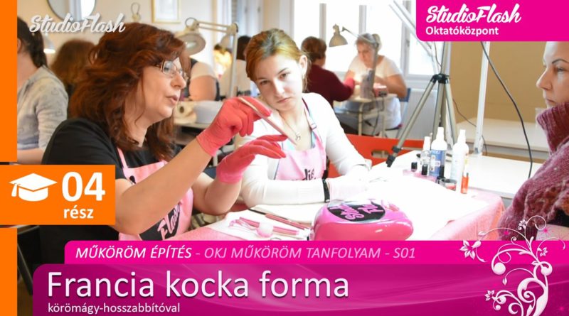 Francia kocka forma körömágy-hosszabbítóval